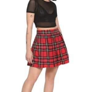 Plaid Red Skirt